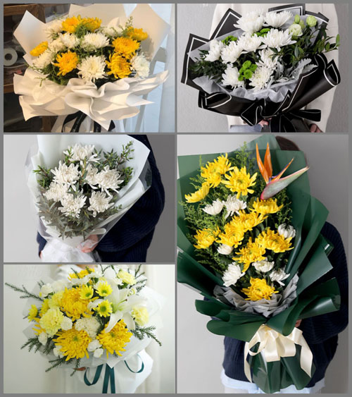 江苏泰州兴化市缸顾乡白事花束代送